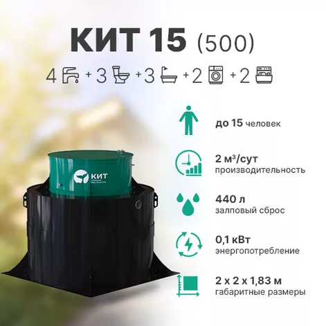 Станция биологической очистки КИТ 15 (К-15-500) в Ростове